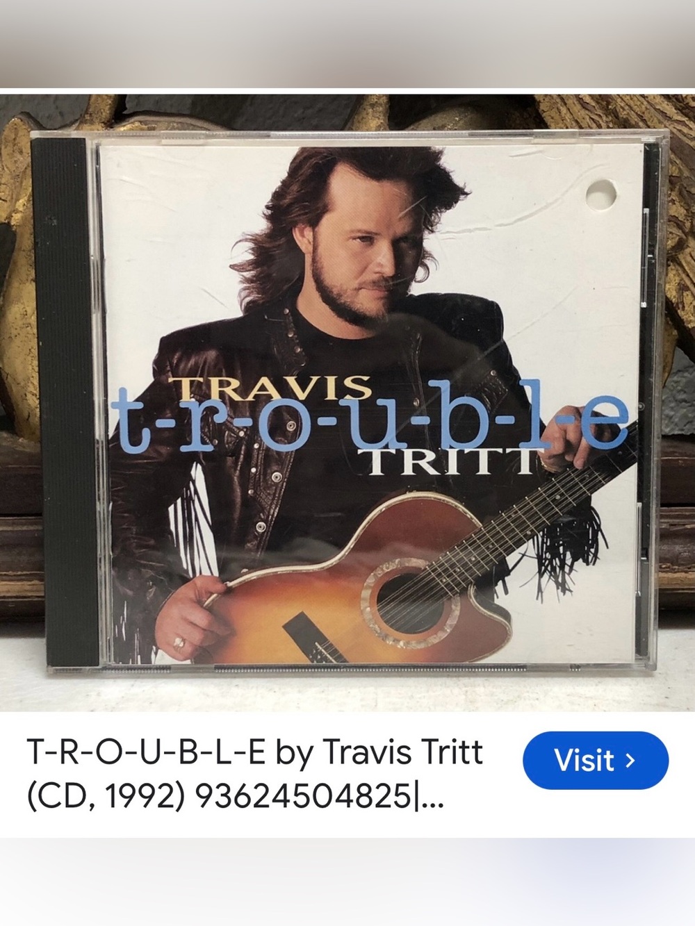 #3051**Travis Tritt - T-R-O-U-B-L-E (Black) CD Album